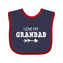 Inktastic I Love My Grandad with Arrow Boys or Girls Baby Bib