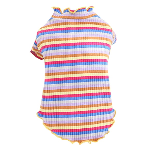 Binwennn Pet Dog Clothes Puppy Vest T-shirt Shirt Cute Rainbow Pajamas Cat Winter Clothes for Large Dogs Designer Dog Clothes Girl Dog Clothes Winter Girl Puppy Sweaters for Small Dogs Small Dog