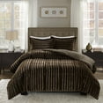 thumbnail image 2 of Home Essence Faux Fur 3 Piece Black Comforter Set, King, 2 of 4