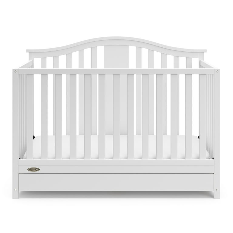 Graco Solano 4 in 1 Convertible Baby Crib with Drawer White