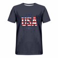 thumbnail image 3 of Hinvhai 250th Anniversary USA Shirt for Men Short Sleeve T-Shirts American Flag Patriotic Crew Neck Loose Casual Tee Dark Blue XXXXXL(XXXXXL), 3 of 4