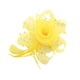 thumbnail image 2 of Jumpingount Hermoso detalle flor pluma diadema tocado mujeres flor malla plumas clip único Accesorio para el cabello amarillo, 2 of 6