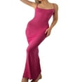 thumbnail image 1 of PENGXIANG Robe Cami à Bretelles en Spaghetti de Couleur Unie pour Femme, 1 of 6