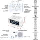 thumbnail image 2 of Radio Alarm Clock with Dual Alarms, Digital Alarm Clock with 2 USB Charging Ports (White), 2 of 3