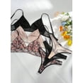 thumbnail image 2 of 3pack Floral Lace Bra & Panty Lingerie Set Comfort Mesh, 2 of 6