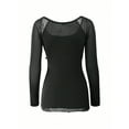 thumbnail image 6 of EMMIOL Women's Y2K Off-Shoulder Square Neck Long Sleeve Top with Front Tie, Trendy Slim Fit Spring/Fall Blouse, 6 of 7