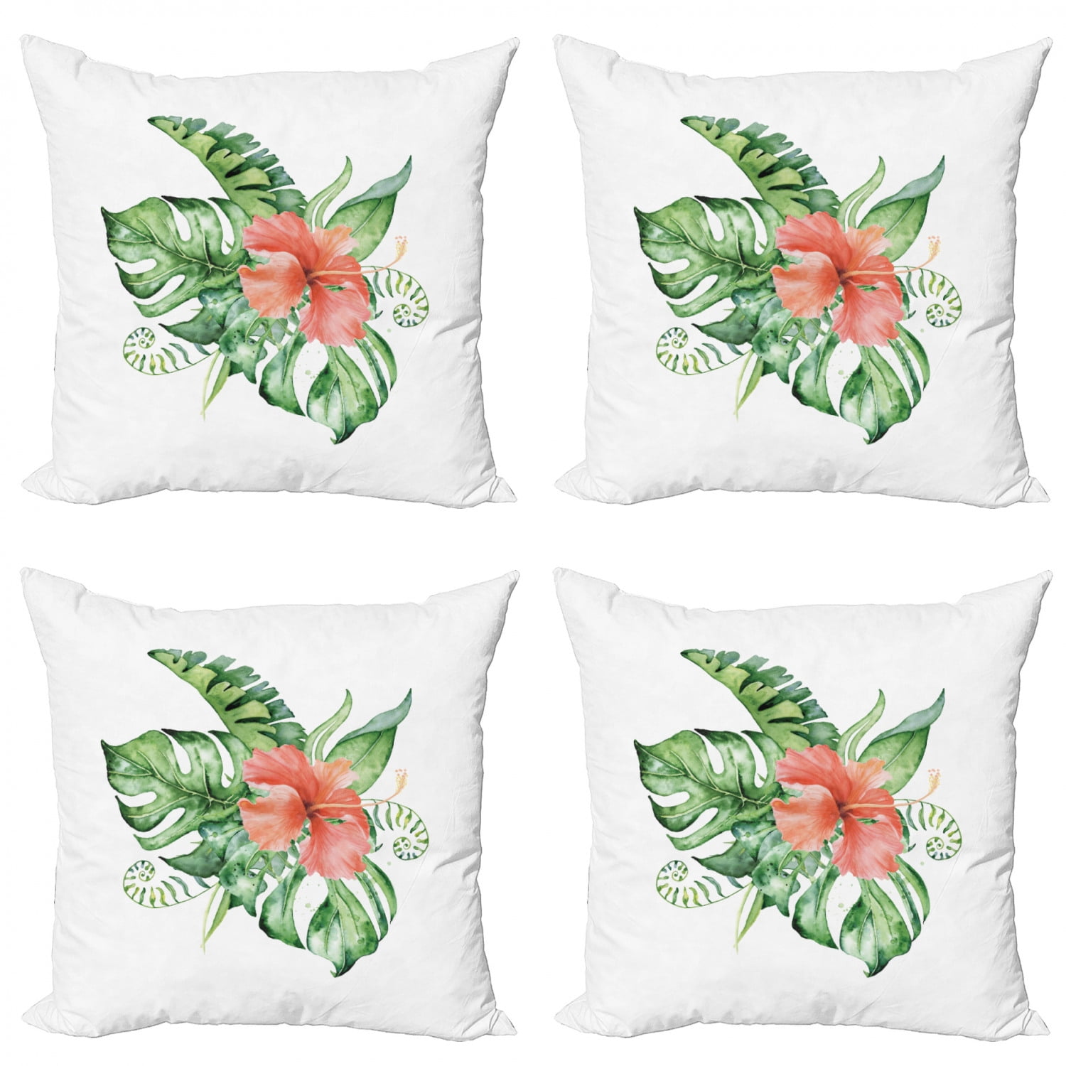 Bouquets of Blooming Rose Flowers Leaves and Buds Spring Season Ambesonne Summer Pink Decorative Throw Pillow Case Pack of 4 Cushion Cover for Couch Living Room Car Baby Blue and Lime Green 16 