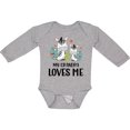 thumbnail image 3 of Inktastic Zebra My Grandpa Loves Me Boys or Girls Long Sleeve Baby Bodysuit, 3 of 5