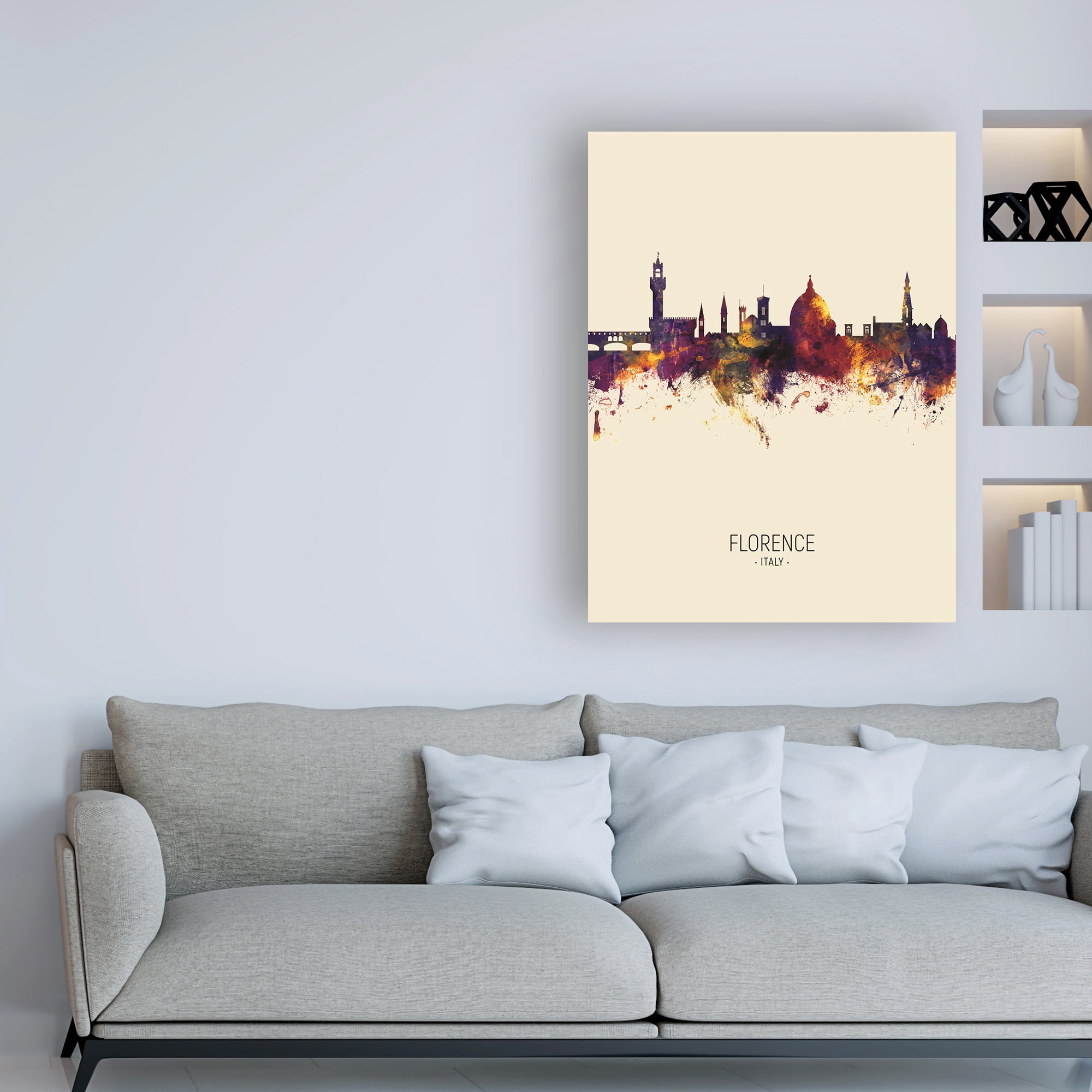 Trademark Fine Art 'Florence Italy Skyline Portrait III' Canvas Art by Michael Tompsett