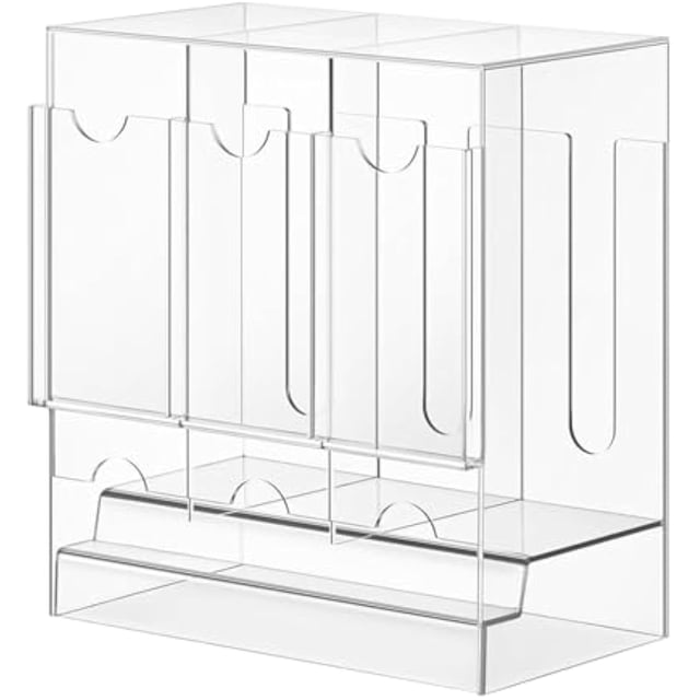 Acrylic Card Storage Case – 3-Slot Booster Pack Holder, Deck Display And Organizer, Durable Transparent Box | Collector Card Container For Desktop Collection Display Home Organization And Easy Access
