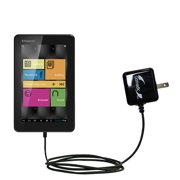 Gomadic Intelligent Compact AC Home Wall Charger suitable for the Polaroid PMID720 - High output power with a convenient, foldable plug design - Uses