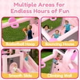thumbnail image 5 of Mukidy 114''x 114'' x 92.5'' Inflatable Bounce Houses for Kids 3-10 with Blower Double Slide and Ball Pit/Indoor Bouncy House, PVC, Child, Teen, Toddler，Pink, 5 of 9