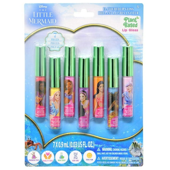 The Little Mermaid 7pk Lip Gloss on Card