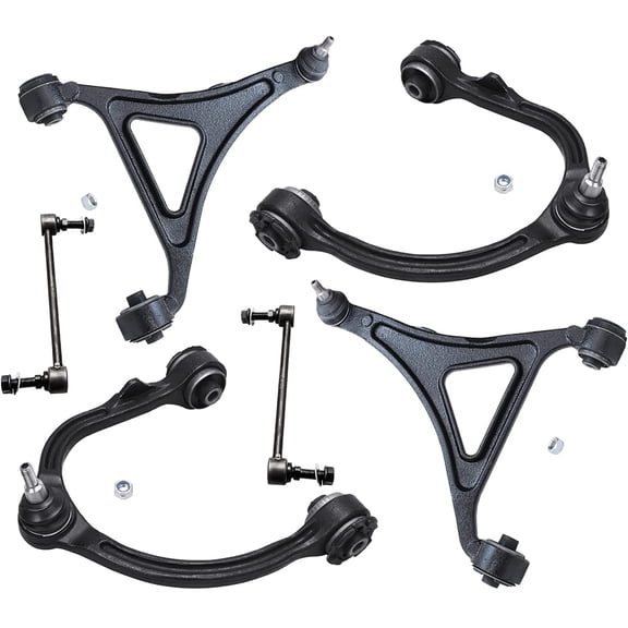 Detroit Axle - AWD Front End Control Arms Kit for 2005-2010 Chrysler 300, 2007-2010 Dodge Charger, 2005-2008 Magnum, 4 Upper & Lower Control Arms w/Ball Joint 2 Sway Bars Replacement