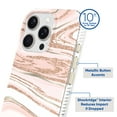 thumbnail image 3 of onn. Phone Case for iPhone 16 Pro - Pink Gold Marble, 3 of 6