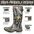 thumbnail image 3 of GIEESHIELD Rubber Boots for Men & Women – Ultra-Light Waterproof 6mm Neoprene Insulated Boots with Anti-Slip Sole, Warm Hunting & Rain Boots for Farming, Snow, Mud(Black, Next Camo G2), 3 of 7