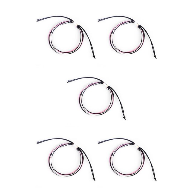 Cuerda Qarigey joyería estética elegante accesorios de mujer regalo creativo para chicas adolescentes Negro+Rosa 5Conjunto