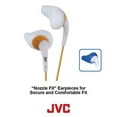 thumbnail image 4 of JVC Gumy Sport HA-ENR15 Earbuds - in Ear Headphones with Nozzle Secure Comfort Fit, Sweat Proof, 3.3ft Color Cord with iPhone Compatible Slim Plug (White/Orange), 4 of 8