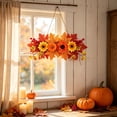 thumbnail image 5 of Fall Wall Hanging Decor, Halloween Thanksgiving Floral Pendant, Artificial Pumpkin Sunflower Maple Leaf Decoration, Door Entrance Hanging Ornament, Autumn Home Decor, 5 of 6