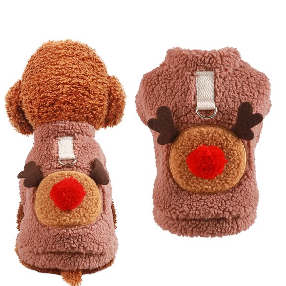 Cozy Christmas Lamb Pet Sweater Holiday Puppy Warm Soft Dog Apparel