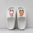 thumbnail image 2 of Puntoco Couple's Indoor Dwarf Print Thick-Soled Soft-Soled Home Slippers White 5.5-7(40), 2 of 5