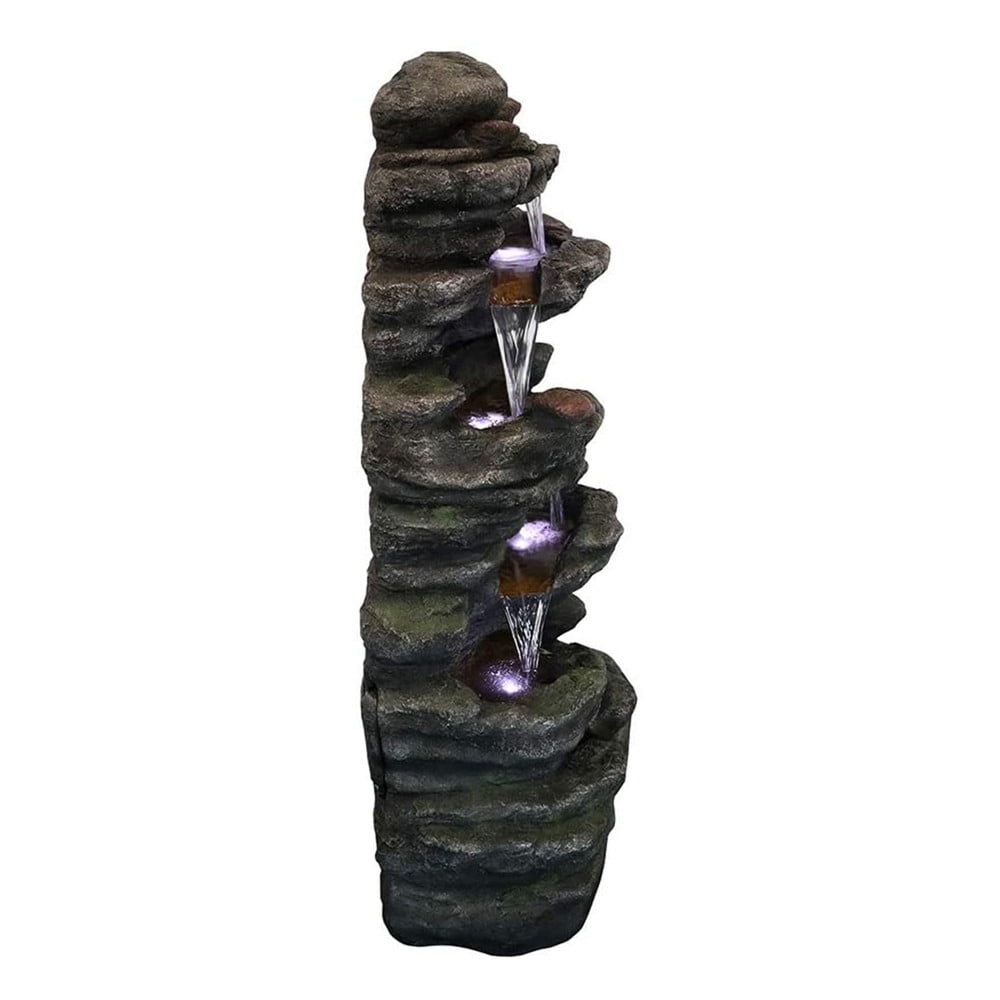 Watnature 40" Outdoor 6-Tier Cascading Fountain