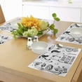 thumbnail image 4 of Ambesonne Unicorn Place Mats Set of 4, Occult with Pyramids, Standard Size, Black, 4 of 6