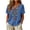 Blue plus size boho tshirt a1, variant on SSZMDLB Women Plus Size V Neck Short Sleeve Embroidered Boho Tshirt Casual Summer Tops Loose Fit Flowy Tee Shirt Vacation Outfits Beach Holiday Clothes, Orange M