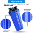 thumbnail image 3 of Botella de agua para perros con 2 cuencos plegables, botella portátil 2 en 1 para agua y comida para perros, gatos y mascotas, botella de viaje para paseos, ejercicio, senderismo y acampada (azul), 3 of 5