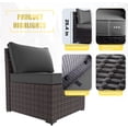 thumbnail image 2 of Gotland 12 Pieces Outdoor Patio Furniture Set PE Rattan Wicker Conversation Set w/10 Seats and 2 Coffee Tables, 2 of 7