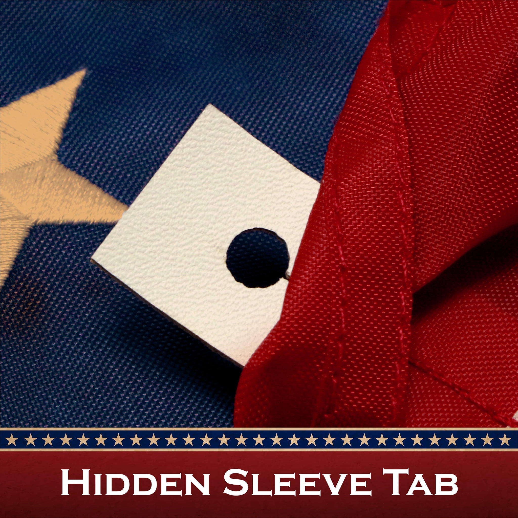 G128 - 3 Pack: American US USA Tea Stained Pole Sleeve Flag 3x5FT Embroidered Polyester