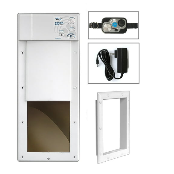 Power Pets Electronic Pet Door for Walls with Remote Control, Medium