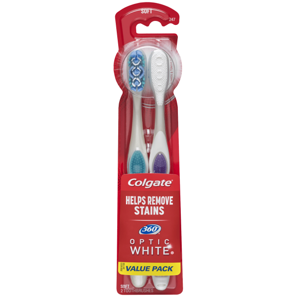 colgate 360 optic white soft toothbrush