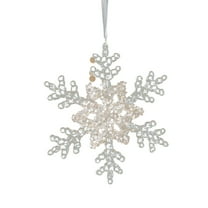 Luoshdecor Angel Wings Christmas Tree Ornaments,Color Palstic Crystal Snowflake Hanging Ornament ,2025 Engraved Pendant for Winter Xmas Holiday Home Decor