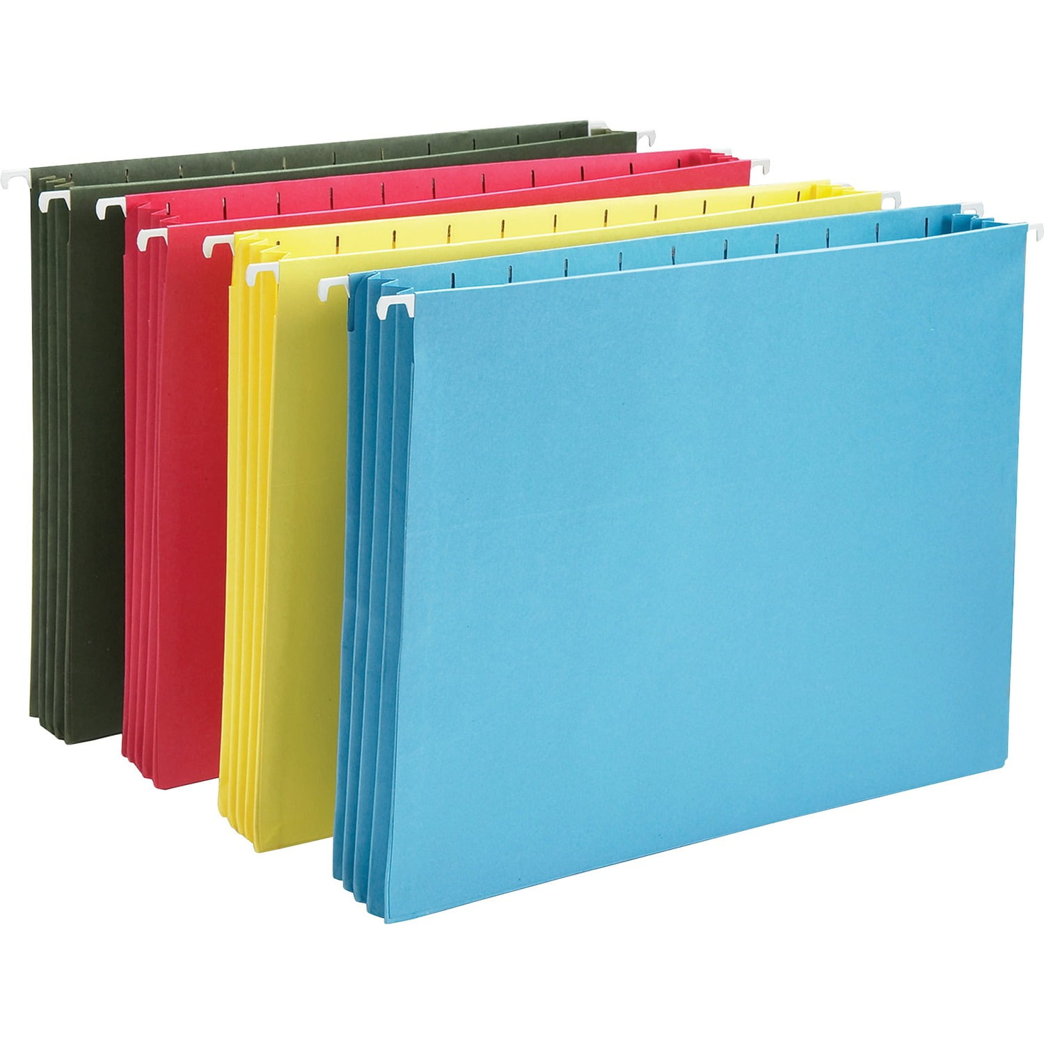 Smead Hanging Pockets with FullHeight Gusset Asst 4/PK Letter (64291