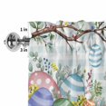thumbnail image 5 of Kitchen Valances for Window, Easter Egg Farmhouse Rabbit Light Filtering Rod Pocket Valance Curtain, Spring Flower Green Plaid Short Curtains Window Topper for Bedroom Bathroom Living Room 42x12in, 5 of 9