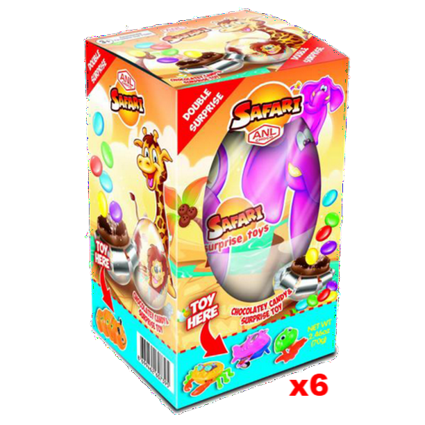 Safari Chocolate Egg with Surprise, 6 PACK (6 x 60g) - Walmart.com ...