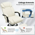thumbnail image 5 of Hoffree Massage Office Chair 400LBS Executive Office Chair Massage and Footrest Big and Tall Office Chair with Heated Lumbar Support, Ergonomic Computer Desk Chair Reclining High Back Leather Office, 5 of 8