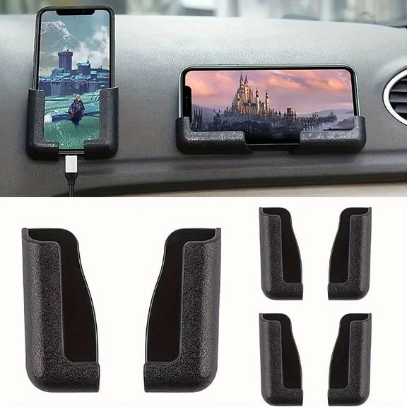 Universal Self-Adhesive Phone Mount, Multifunctional Car Dashboard Phone Holder, Strong Sticky Mobile Phone Bracket for Wall, Desk & Mirror