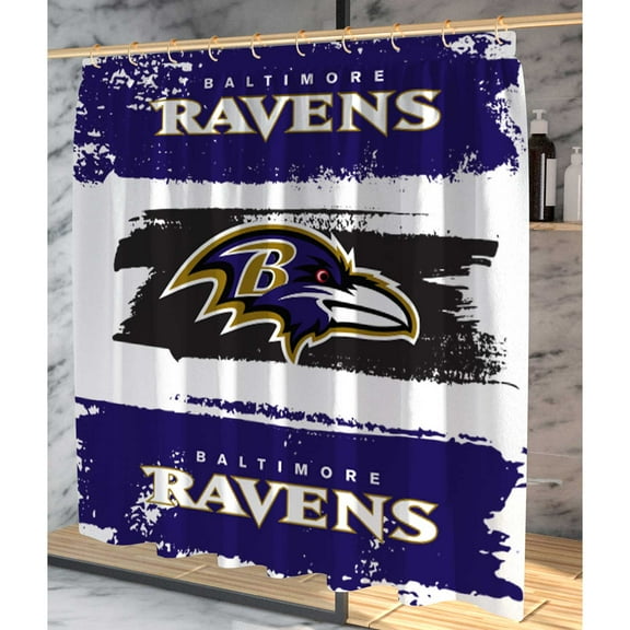 Pegasus Baltimore Ravens Shower Curtain & Bath Mat Set