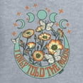 thumbnail image 6 of Wild Bobby I Only Told The Moon, Moon Phases Daisies and Butterflies Vintage Women Standard V-Neck Tee, Heather Grey, XX-Large, 6 of 6