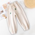 thumbnail image 4 of Mlzmgr Toddler Baby Sweatpants Unisex Winter Fleece Pants Infant Cotton Comfy Kids Clothes Boys Girls, 4 of 7