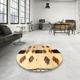 thumbnail image 4 of Ahgly Company Machine Washable Indoor Rectangle Traditional Gold Brown Area Rugs, 5' x 7', 4 of 7