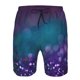 thumbnail image 3 of Balery Purple and Green Glitter Traje de Baño Estilo Hawaiano para Hombre, Shorts de Secado Rápido con Bolsillos-XX-Large, 3 of 6