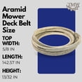 thumbnail image 3 of Jeremywell Mower Deck Belt 191273 fits Craftsman Poulan Husqvarna 532191273, Made with Aramid Fiber, 5/8"x142.57", 3 of 6