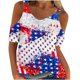 thumbnail image 1 of Camisas de Manga Corta para las Mujeres Cuello Redondo de Impresión Casual, Top de Blusa para el Hogar Y el Uso Diario, Camisa de Moda de las Cuatro Estaciones de las Mujeres, 1 of 4