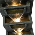 thumbnail image 4 of Garden Fountain Outdoor w/LED Lights – Indoor Modern Cascading Floor, 4 of 5
