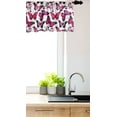 thumbnail image 2 of Ambesonne Pink and White Valance Pack of 2, Tender Butterflies, 42"X12", Magenta and Hot Pink, 2 of 3