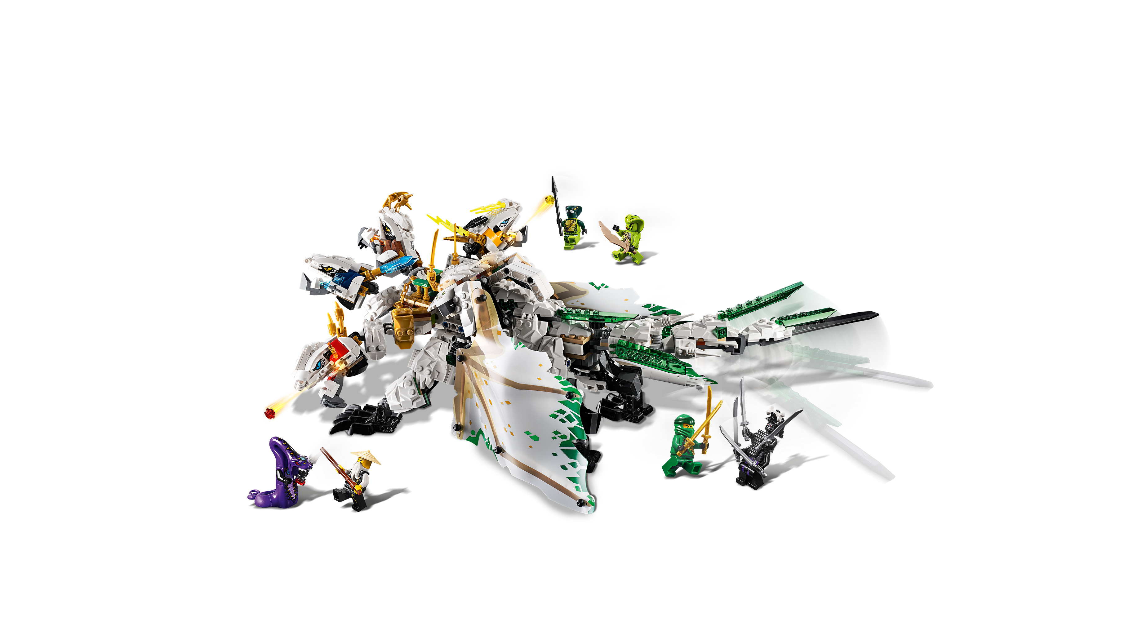 LEGO Ninjago Legacy The Ultra Dragon 70679 Building Kit , New 2019 (951  Piece)