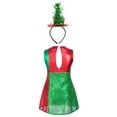 thumbnail image 3 of iiniim Girls Sequin Christmas Dance Dress Xmas Party Outfit with Hair Hoop Red 14, 3 of 8